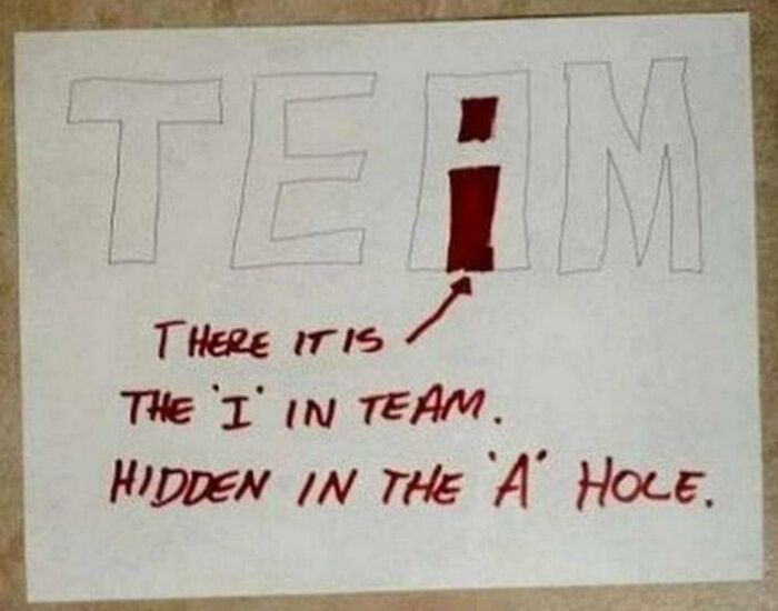 There It Is The I In Team