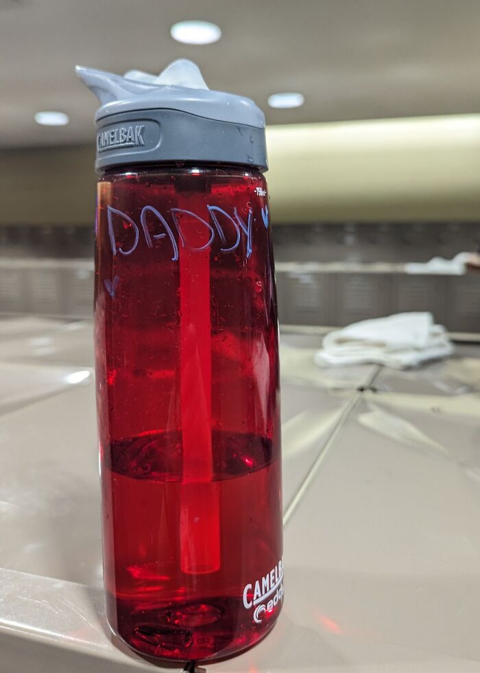 Asked My Wife, Mother To My Children, To Write My Name On The Bottle I Bring To The Gym