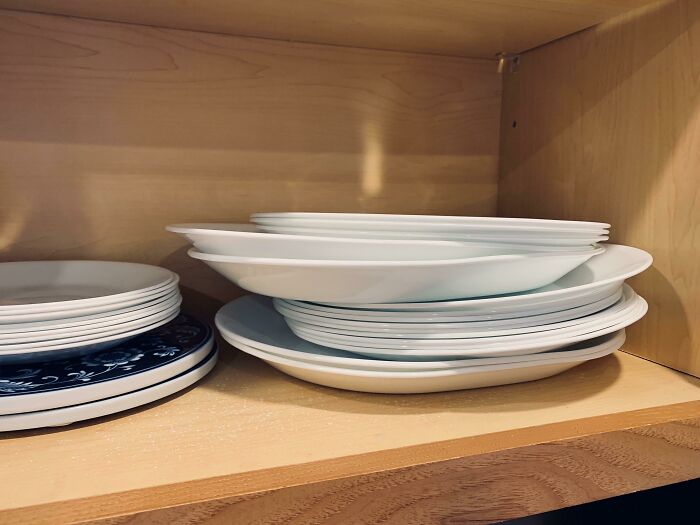 How My Husband Stacks Plates And Platters