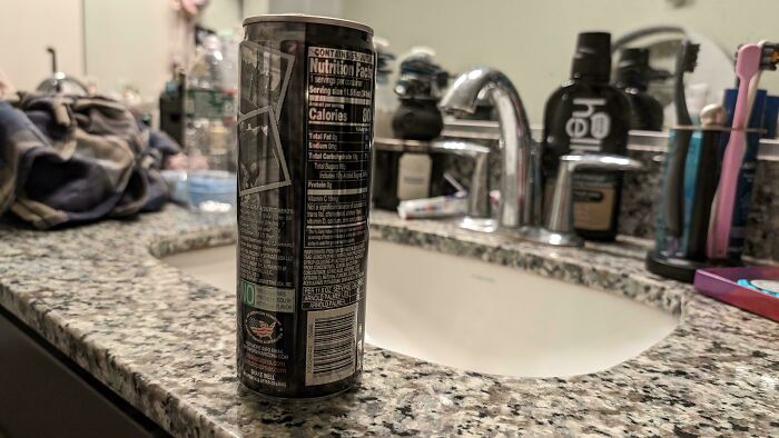 This Can Has Been Directly In Front Of My Boyfriend's Sink Side For Two Weeks And I've Chosen Not To Toss It Just To See If He Would. He Still Hasn't