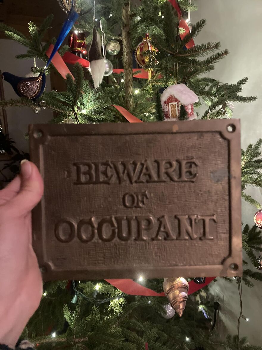 Found This Sign At An Antique Store In Negaunee, Michigan. It’s Definitely Old, Heavy Brass, And I Have A Lot Of Questions. 😳😄