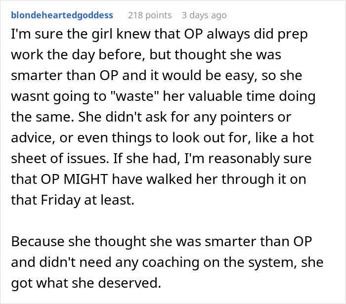 Employee Does No Prep Work To Prove To Their Entitled Coworker How Much Work They Actually Do Employee Does No Prep Work To Prove To Their Entitled Coworker How Much Work They Actually Do