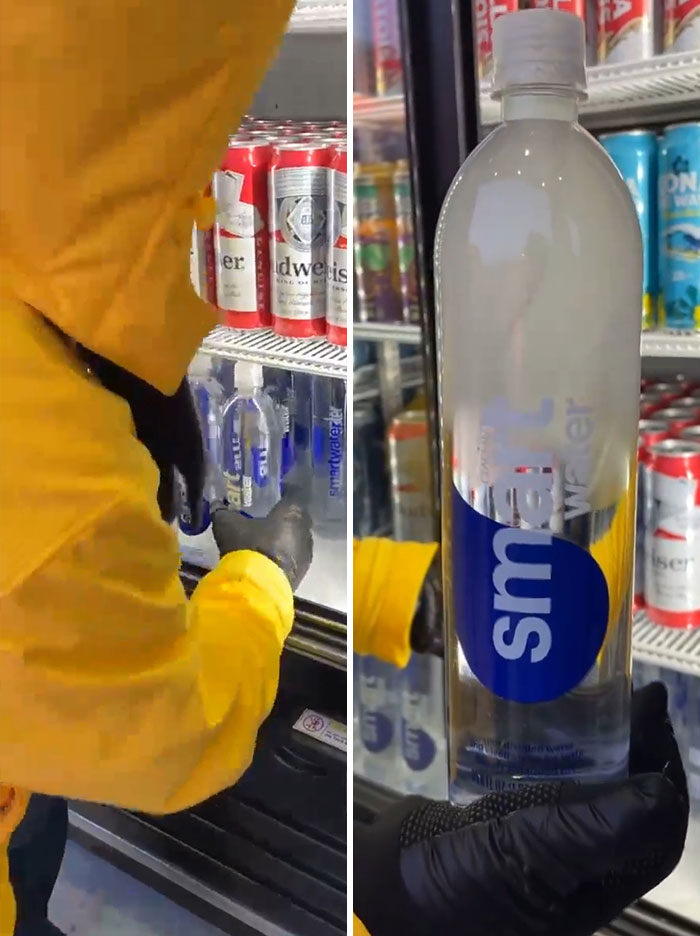 It's So Cold At Arrowhead Tonight That The Refrigerator Is Keeping Drinks Warm