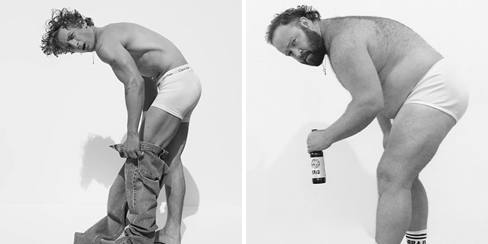 German Beer Brand Hilariously Spoofs Jeremy Allen White’s Calvin Klein Ad With A Real “Dad Bod”