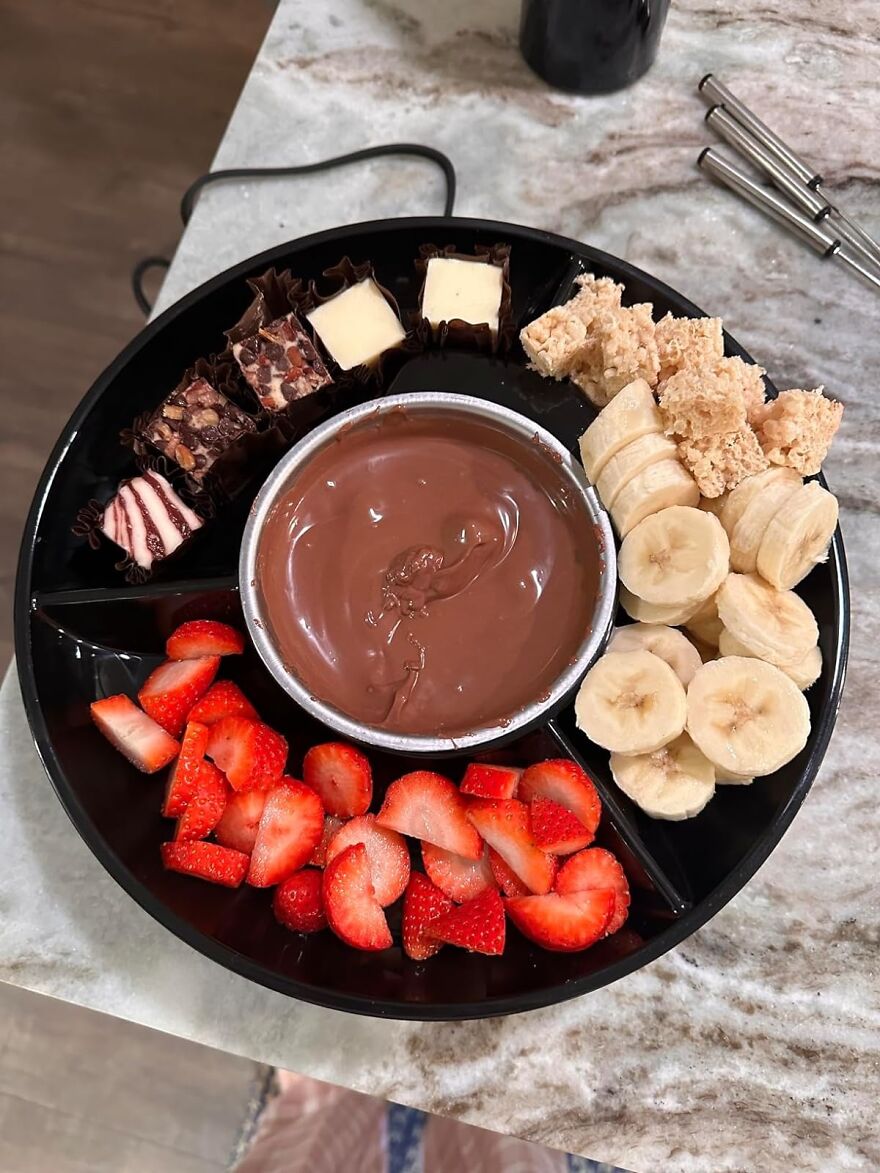 Get Your Chocolate Fix Together With This Electric Fondue Set That Takes 'I Cherish Our Friendship' From Sweet To Indulgent