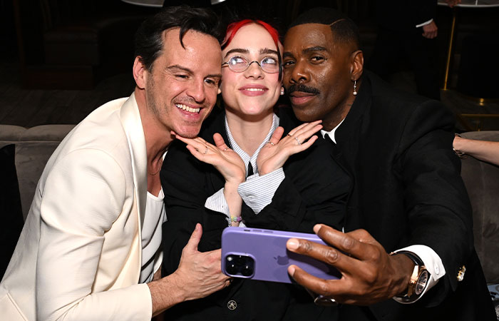 Andrew Scott, Billie Eilish, And Colman Domingo Taking A Selfie Together