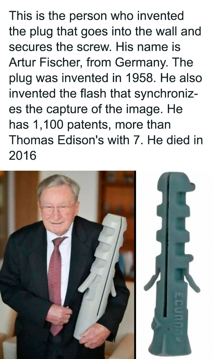 One Of 1,100 Patents Of Artur Fischer