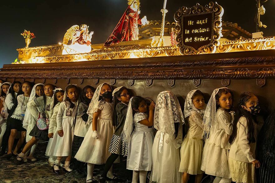 Girl’s Procession From The Series 'Semana Santa In Antigua'
