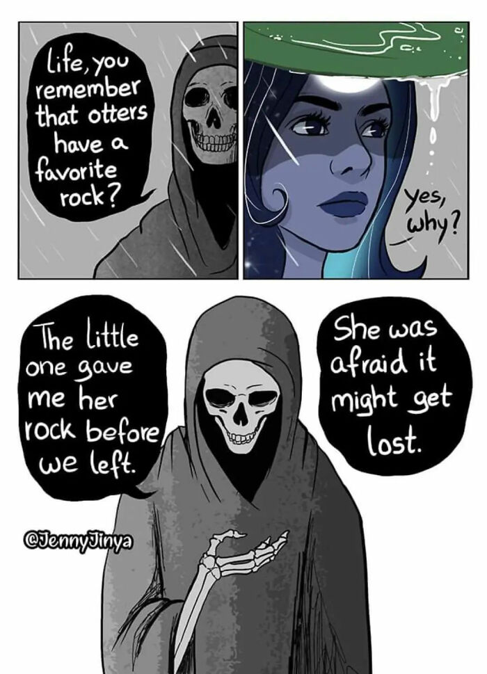 Artist Who Made People Cry With Her Grim Reaper Animal Comics Is Back With New Tearjerkers Artist Who Made People Cry With Her Grim Reaper Animal Comics Is Back With New Tearjerkers