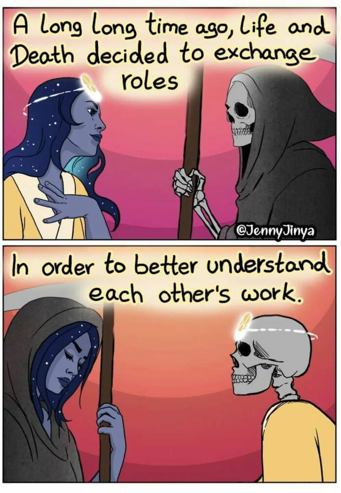 Artist Who Made People Cry With Her Grim Reaper Animal Comics Is Back With New Tearjerkers Artist Who Made People Cry With Her Grim Reaper Animal Comics Is Back With New Tearjerkers