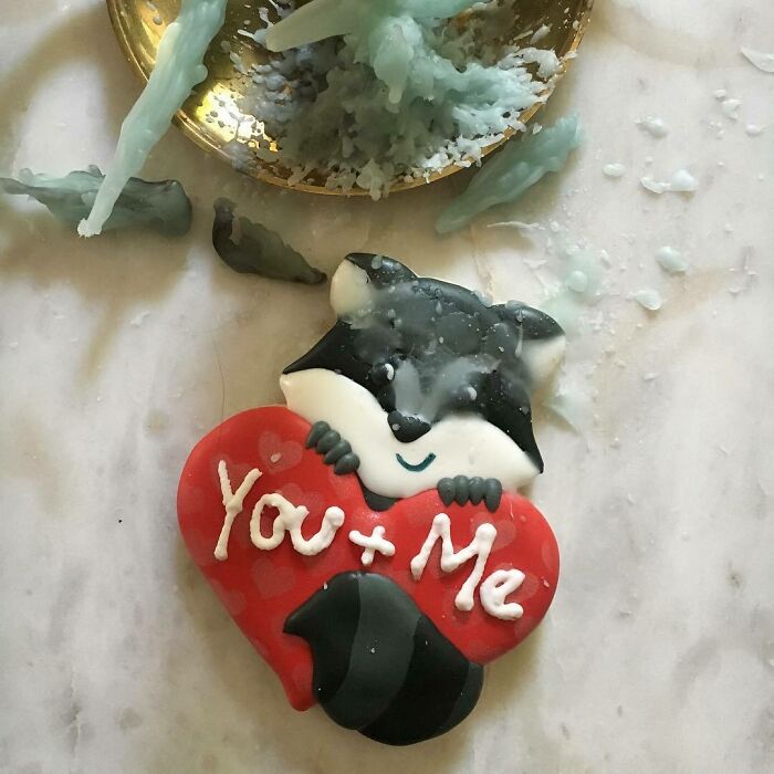 For Your Information, Do Not Make Your Sweetheart A Trash-Panda Cookie, Place It Near A Candle, Then Leave The Ceiling Fan On