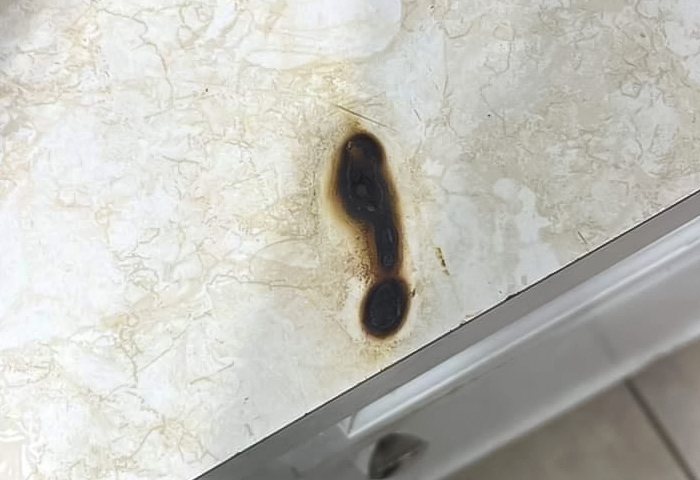 Burnt laminate countertop