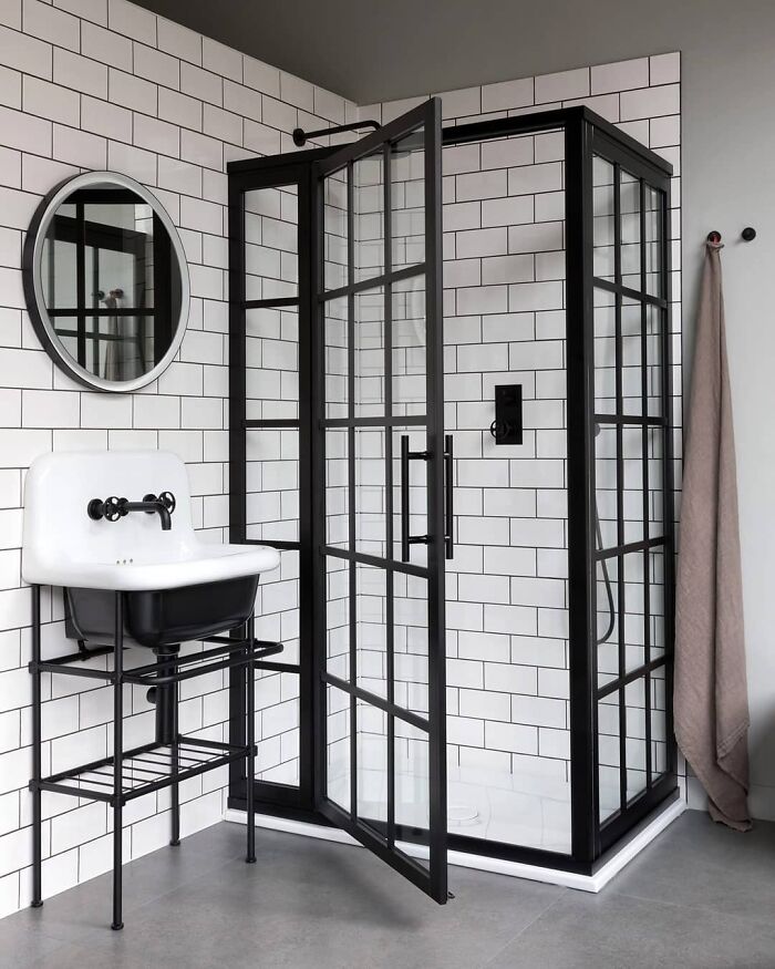 Photo of industrial style bathroom