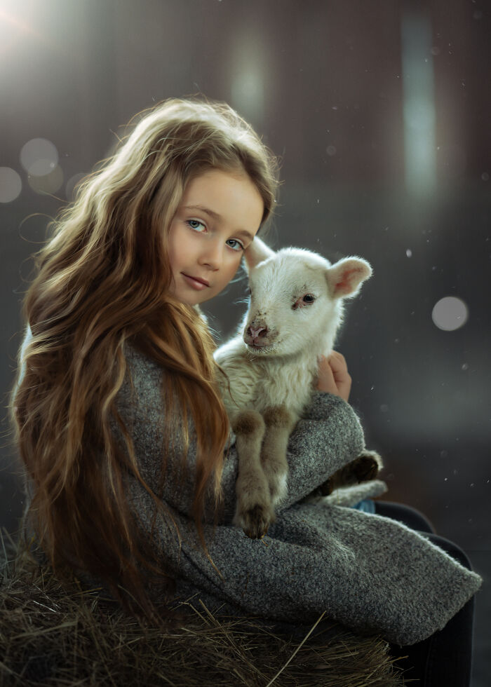 A Girl And A Lamb