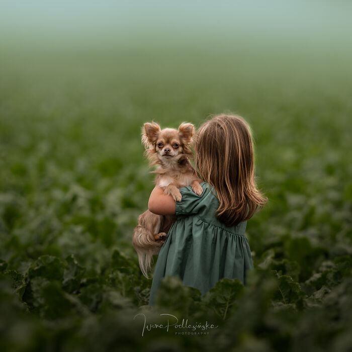 Girl And Her Dog
