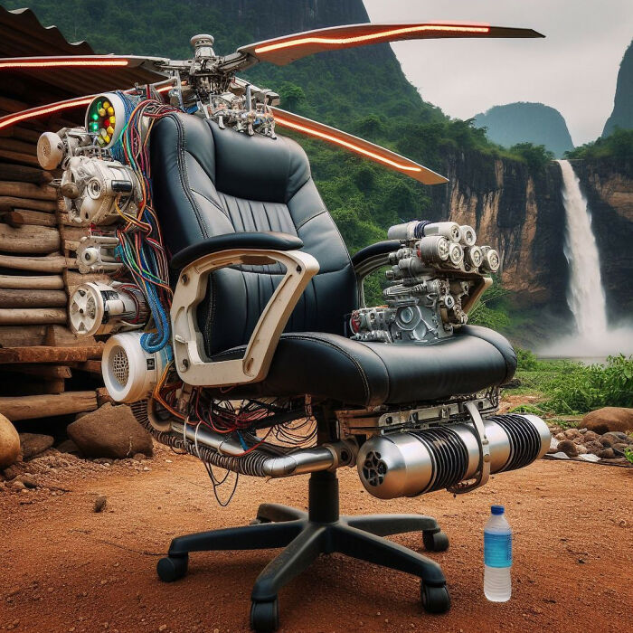 With The Help Of AI, I Made Nigerian Office Chairs Take To The Skies