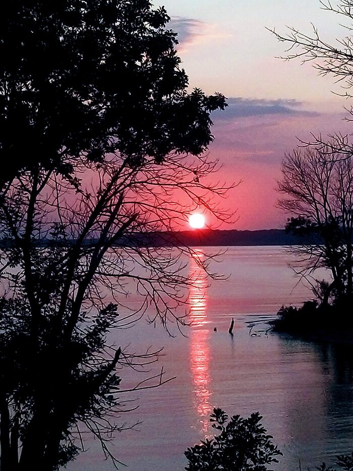Sunset At Elk City Lake, Montgomery County, Kansas