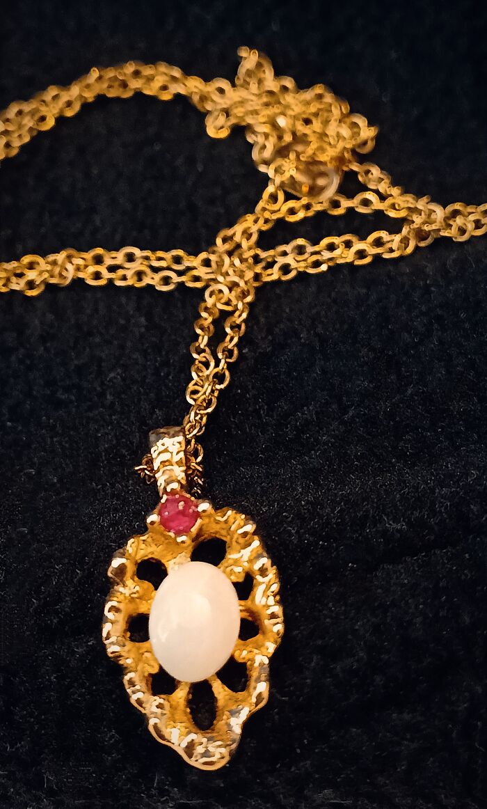 I'm Not Really A Jewelry Type Of Person, But This One Is Special To Me. My Great-Grandmother Passed This Down Onto My Grandmother, When She Eventually Gave It To Me. My Father Stated That This Is Made Of Ruby And Opal