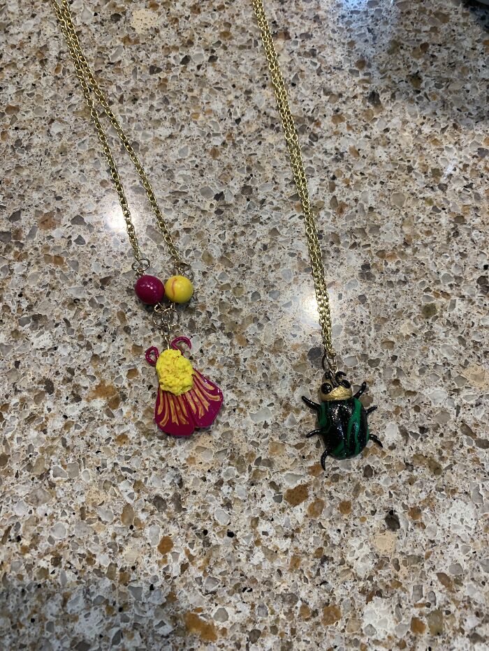 These Little Buggy Necklaces I Made