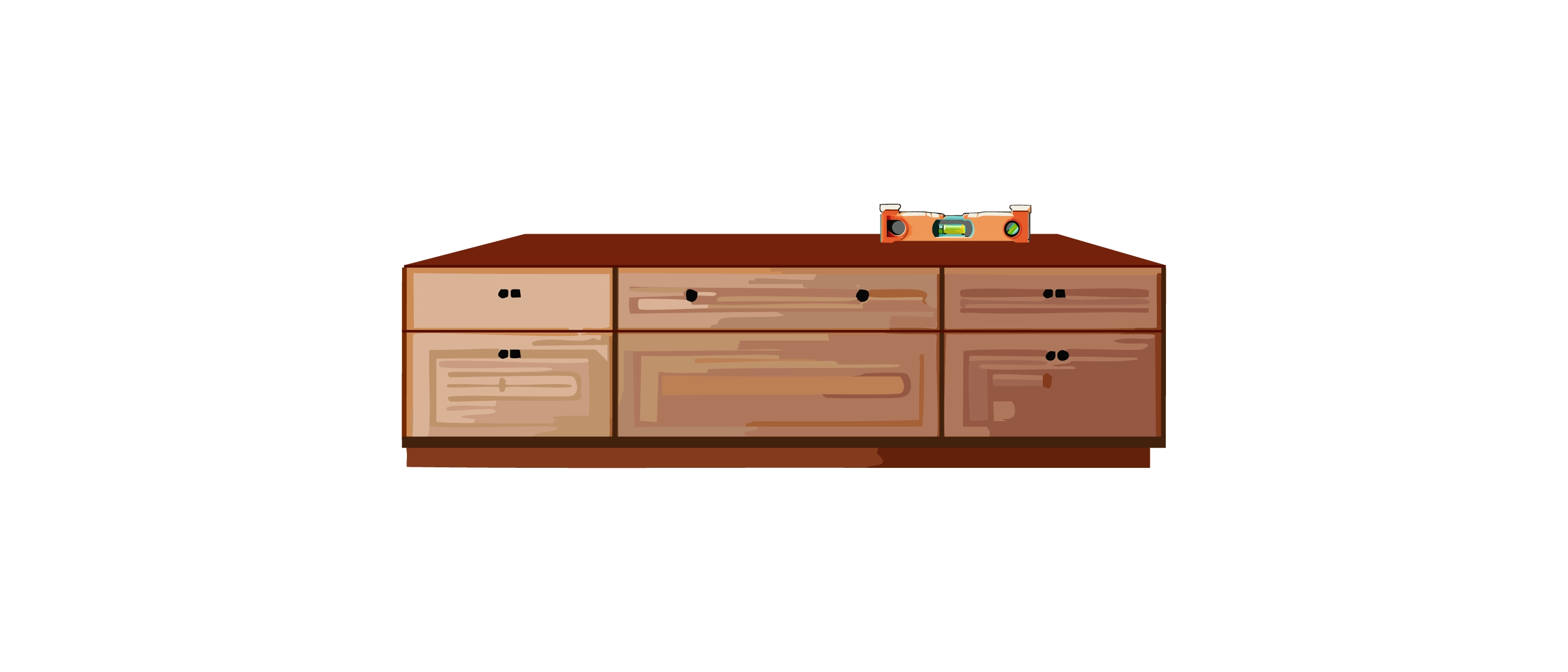 DIY laminate countertop installation step 5. Level the Cabinets DIY laminate countertop installation step 5. Level the Cabinets