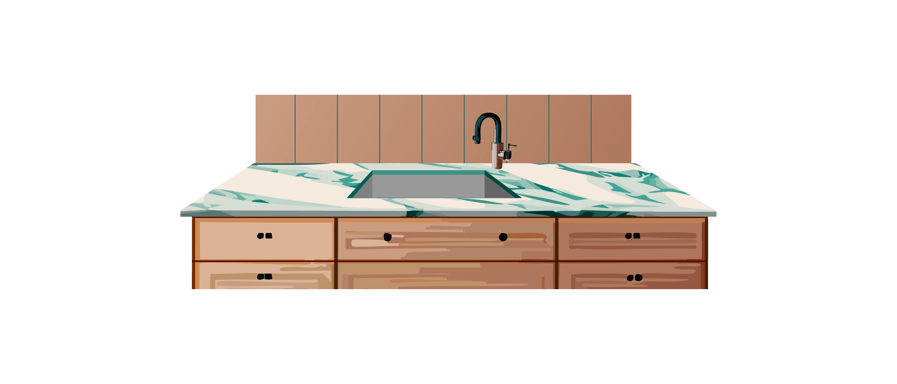 DIY laminate countertop installation step 11. Reinstall Sink and Plumbing DIY laminate countertop installation step 11. Reinstall Sink and Plumbing