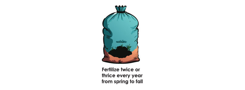 Illustration of fertilizer bag.