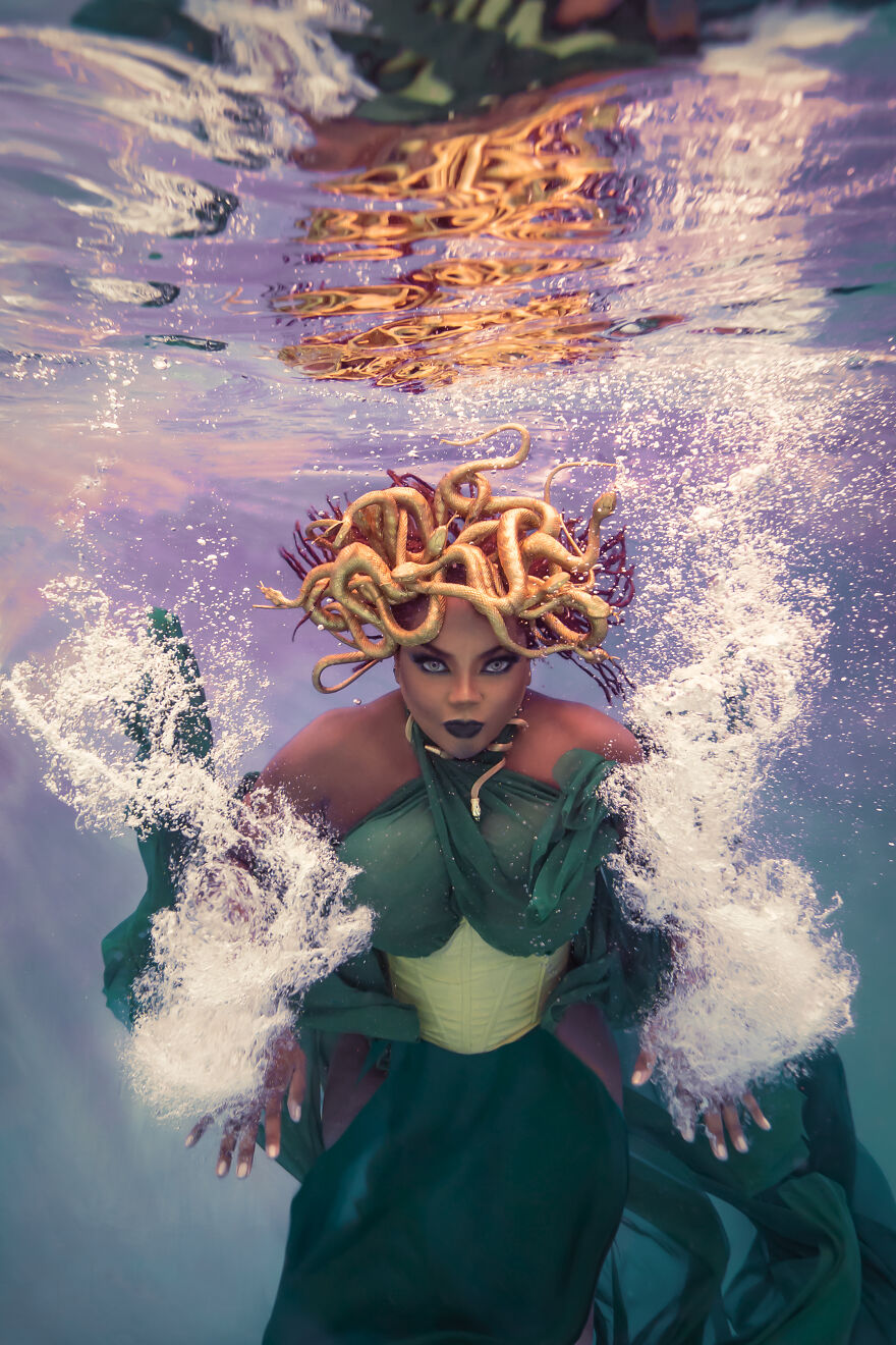Honorable Mention In Underwater Digital Art: "Medusa" By Anna Aita