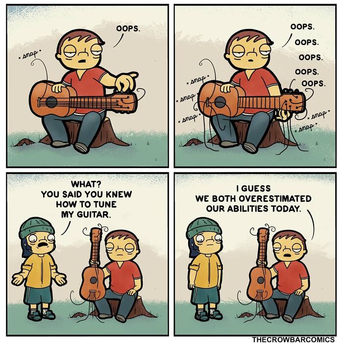 A Comic About Tuning A Guitar By The Crowbar Comics