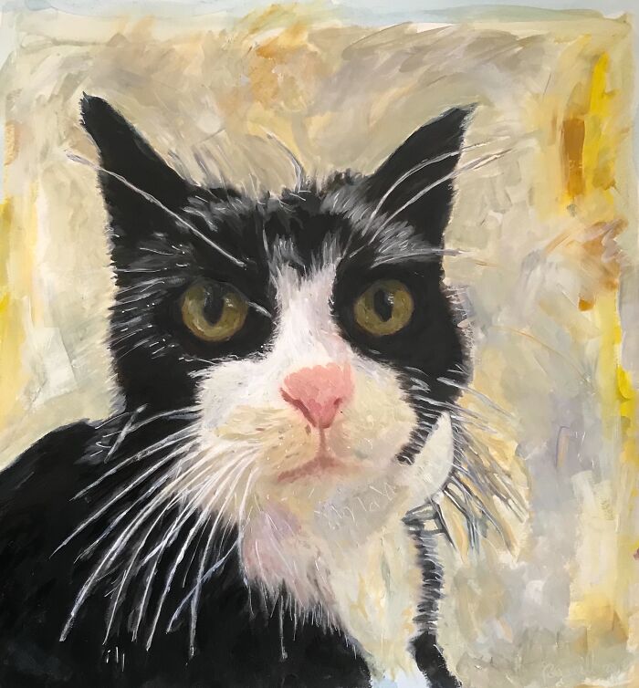 Curious Olive - The Inherited Cat 2020. Acrylic