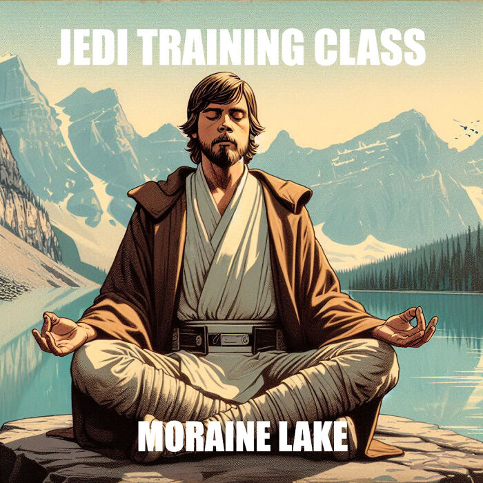 Jedi Training Class At Moraine Lake