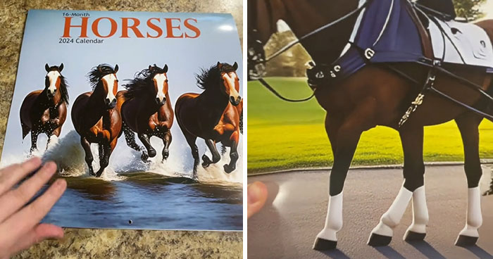 Esta mujer se compró un calendario con fotos de caballos, pero resultó ser demasiado extraño