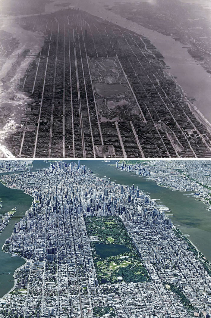 Central Park en 1931 vs. 2020
