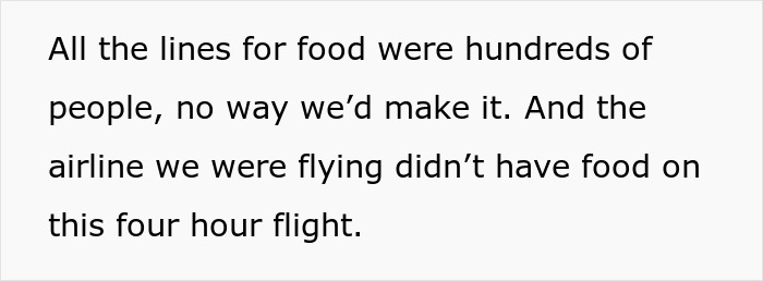 “I Cut Hundreds Of People In Line For Food At The Airport - AITA?”