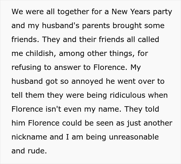 Woman Is Fed Up With Her Husband’s Parents Calling Her A Made-Up Name, Starts To Ignore Them Woman Is Fed Up With Her Husband’s Parents Calling Her A Made-Up Name, Starts To Ignore Them