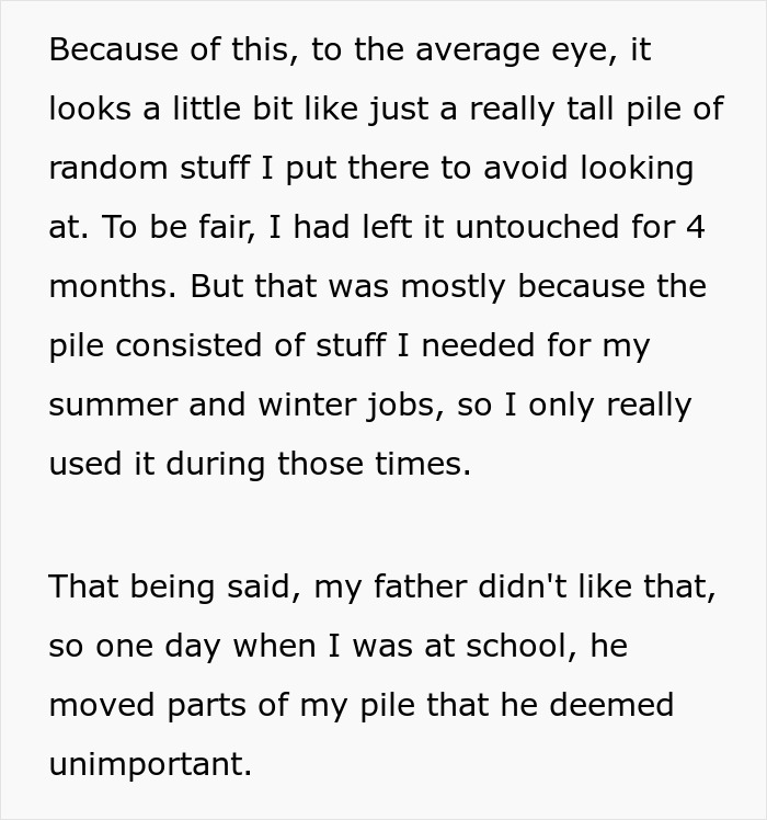Teen Gets Petty Revenge On Dad By Constantly Moving Things A Meter Away From Where He Put Them Teen Gets Petty Revenge On Dad By Constantly Moving Things A Meter Away From Where He Put Them