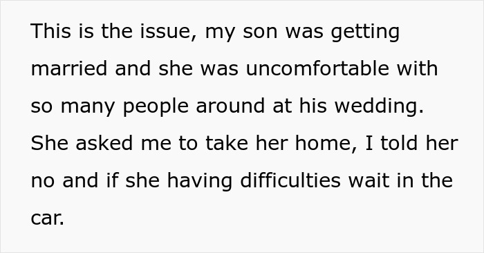 Mom Refuses To Drive Her Anxious Daughter Home During Son’s Wedding, Family Drama Ensues Mom Refuses To Drive Her Anxious Daughter Home During Son’s Wedding, Family Drama Ensues
