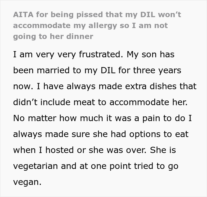 Woman Adjusted Her Cooking For DIL For 3 Years, Rejects Invitation When DIL Refuses To Do It Once Woman Adjusted Her Cooking For DIL For 3 Years, Rejects Invitation When DIL Refuses To Do It Once