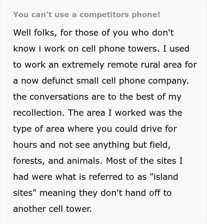 Employee Gets New Boss Fired After Proving His Rule Not To Use Competitor’s Phone Was A Mistake Employee Gets New Boss Fired After Proving His Rule Not To Use Competitor’s Phone Was A Mistake