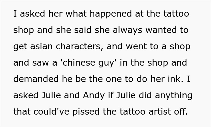 Man Gets Called Out For Telling His Friend The True Meaning Of Her “Chinese” Tattoo Man Gets Called Out For Telling His Friend The True Meaning Of Her “Chinese” Tattoo