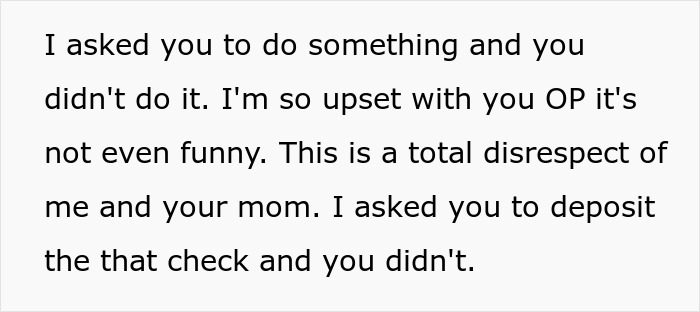 “His Anger Was Out Of Line”: Dad Wants Daughter To Deposit Christmas Check, Loses It As She Doesn’t “His Anger Was Out Of Line”: Dad Wants Daughter To Deposit Christmas Check, Loses It As She Doesn’t