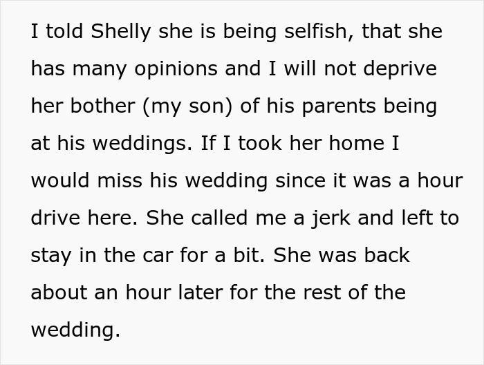 Mom Refuses To Drive Her Anxious Daughter Home During Son’s Wedding, Family Drama Ensues
