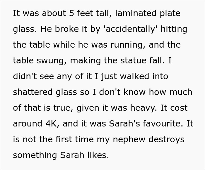 Dad Is Furious His Sister Is Asking Him For $4k In Damages After Nephew Wreaks Havoc Dad Is Furious His Sister Is Asking Him For $4k In Damages After Nephew Wreaks Havoc