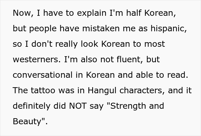 Man Gets Called Out For Telling His Friend The True Meaning Of Her “Chinese” Tattoo Man Gets Called Out For Telling His Friend The True Meaning Of Her “Chinese” Tattoo