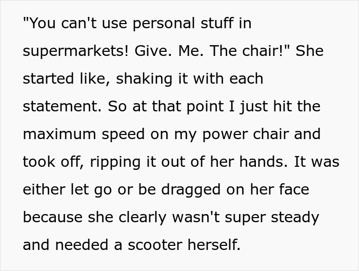 Woman Shakes Person’s Wheelchair, Demands They Give It To Her Since She’s Older Woman Shakes Person’s Wheelchair, Demands They Give It To Her Since She’s Older