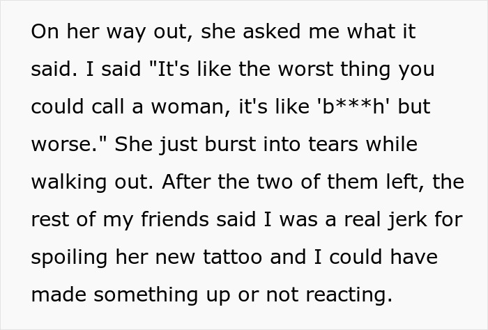Man Gets Called Out For Telling His Friend The True Meaning Of Her “Chinese” Tattoo Man Gets Called Out For Telling His Friend The True Meaning Of Her “Chinese” Tattoo
