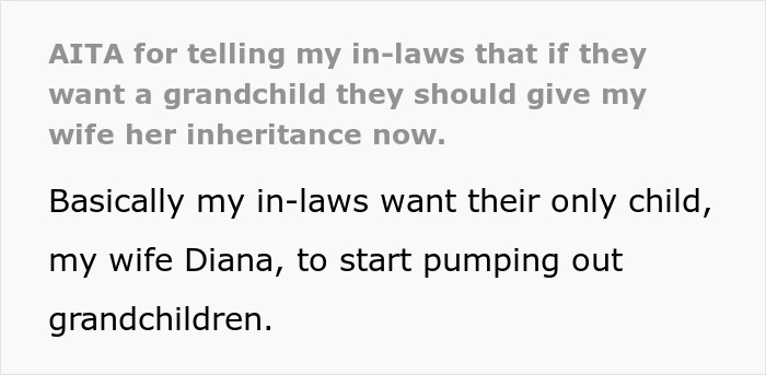 Parents Get Asked For Inheritance As They Won’t Put Up With Couple’s Decision To Put Off Having Kids Parents Get Asked For Inheritance As They Won’t Put Up With Couple’s Decision To Put Off Having Kids