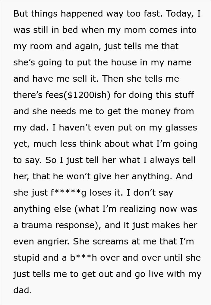 Daughter Gets Smelly Revenge After Mom Kicks Her Out Over Not Helping With Unethical Request Daughter Gets Smelly Revenge After Mom Kicks Her Out Over Not Helping With Unethical Request