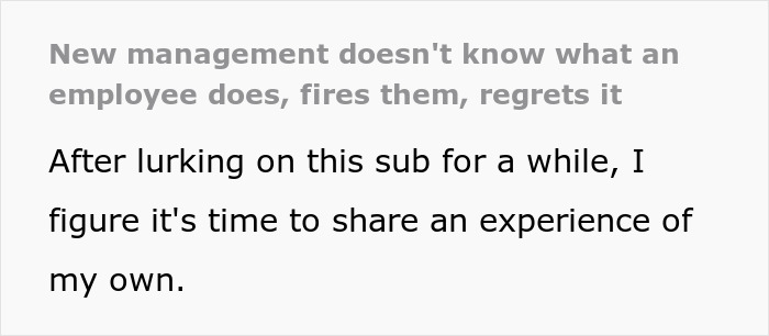 New Boss Fires Employee He Didn’t Like, Turns Out He Brought In Nearly 50% Of Company’s Income New Boss Fires Employee He Didn’t Like, Turns Out He Brought In Nearly 50% Of Company’s Income