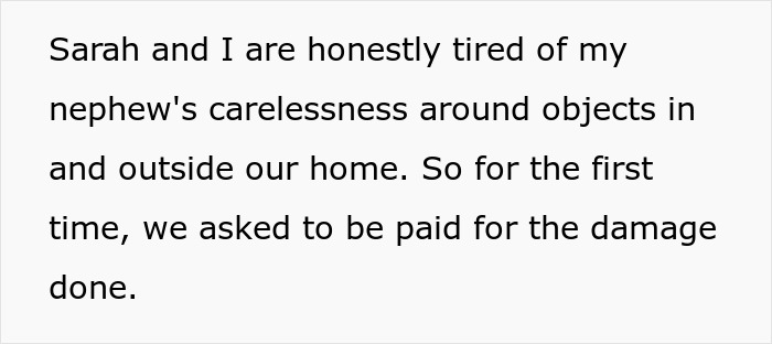 Dad Is Furious His Sister Is Asking Him For $4k In Damages After Nephew Wreaks Havoc Dad Is Furious His Sister Is Asking Him For $4k In Damages After Nephew Wreaks Havoc