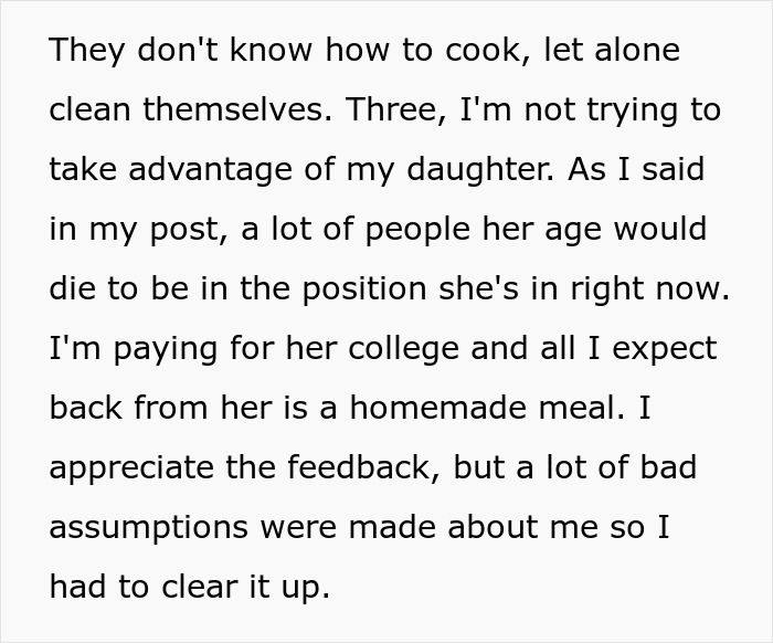 "Am I The Jerk For Expecting My Daughter To Stick To Our Chores-For-Rent Deal?"